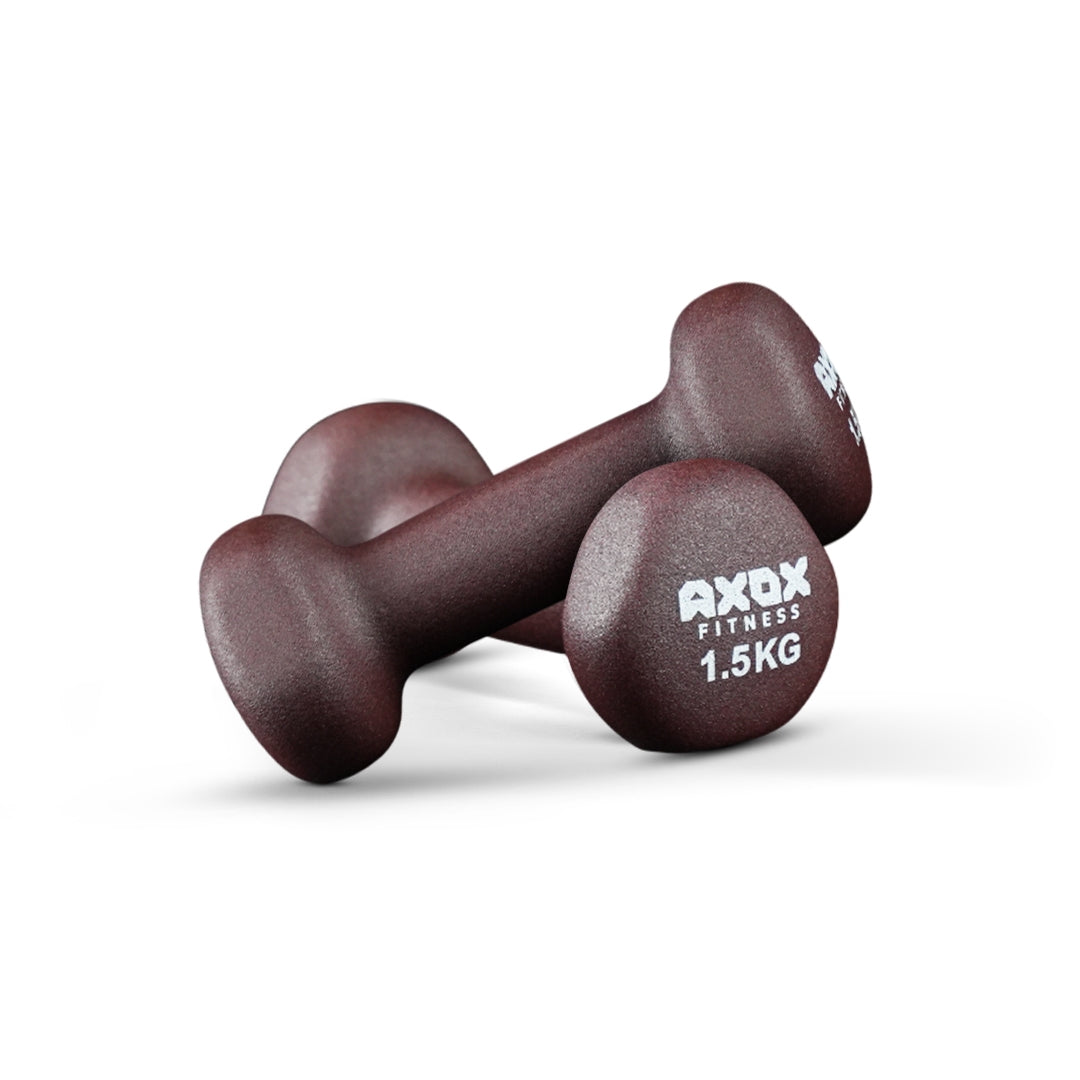 Neoprene Dumbbells Pair | Anti-Slip PVC Grip, Color-Coded