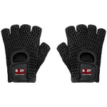 BS MESH COTTON/LEATHER FITNESS GLOVES, S