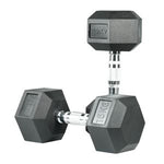 Hex Rubber Coated Dumbbell 15 KG