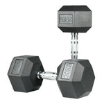 Hex Rubber Coated Dumbbell 20 KG