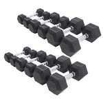 Hex Rubber Coated Dumbbell | 2.5 to 25 Kg | Pair