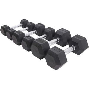 27.5-50 Kg Steel Dumbbell with Rubber Coated Head